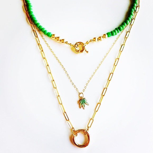 Neck & Arm Candy! Choker/Bracelet Set💚💛 - Picture 2 of 6